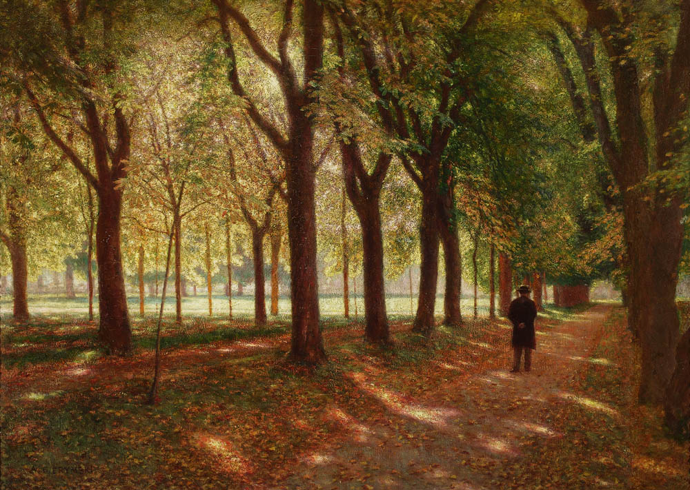 Aleksander Gierymski, "Park Schleissheim w pobliżu Monachium", 1895, olej, płótno, 69 x 95 cm, fot. kolekcja prywatna