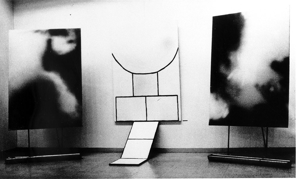 Maria Stangret-Kantor, "Niebo z rynną I", "Klasa", "Niebo z rynna II", 1970, fot. dzięki uprzejmości Galerii Foksal