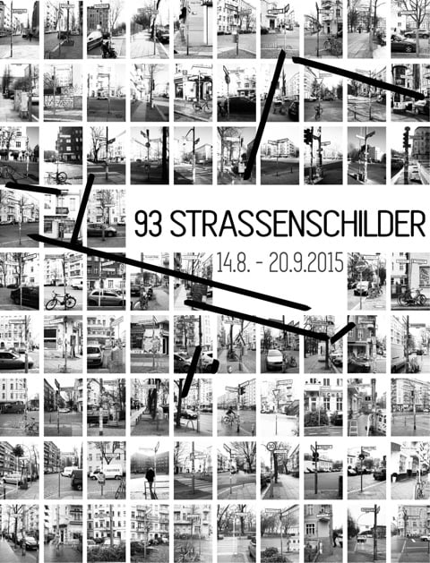 Plakat projektu 93 STRASSENSCHILDER
