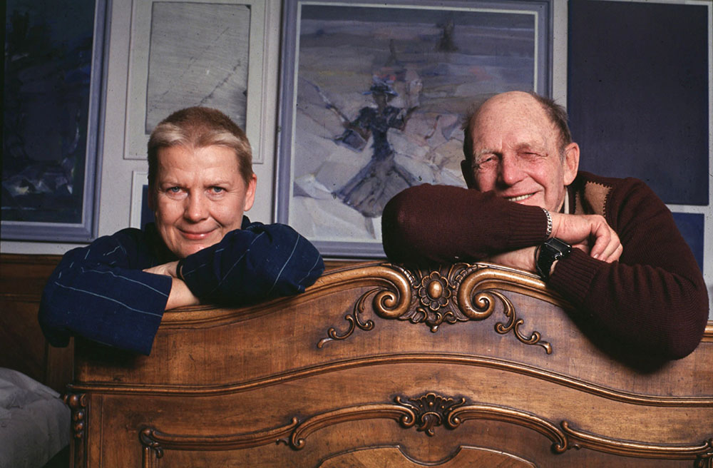 Tony Halik and Elżbieta Dzikowska at their home, photo: Piotr Malecki /Forum