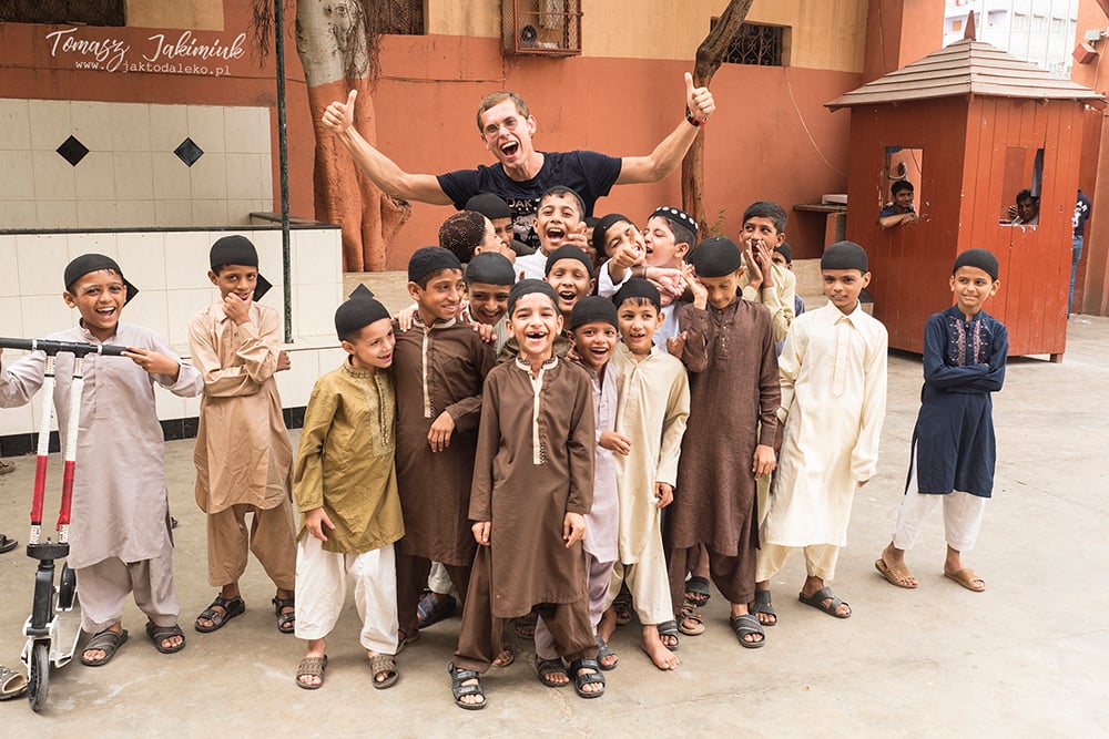 At a Pakistani orphanage, photo: T. Jakimiuk’s collection