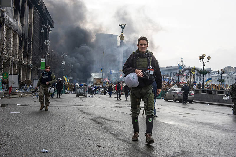 Якуб Шимчак, Майдан, Киев. Фото Конрад Фаленчик