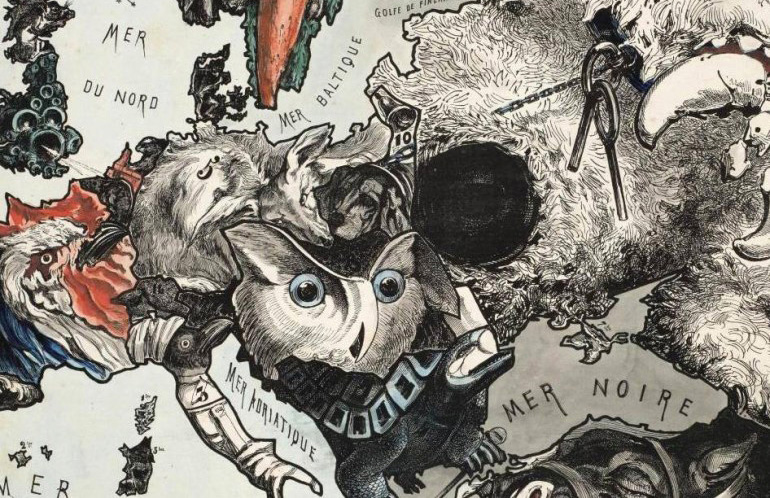 The European Animal, a satirical map made by A. Belloquet in 1882, photo: public domain