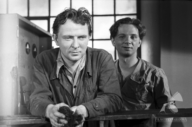 ‘Man on the Tracks’ directed by Andrzej Munk, pictured: Bogdan Baer and Roman Kłosowski, 1956, photo: Baruch Łazarow / Studio Filmowe Kadr / fototeka.fn.org.pl