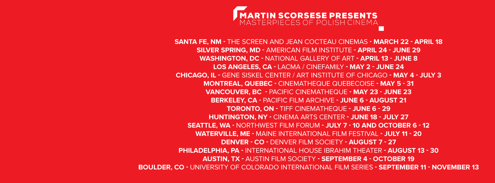 Plan projekcji "Martin Scorsese Presents"