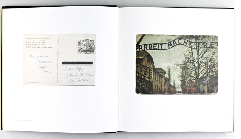 Rozkładówka z książki Pawła Szypulskiego "Pozdrowieniami z Auschwitz", fot. Fundacja Sztuk Wizualnych, Edition Patrick Frey