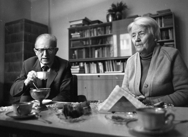 Marian Rejewski with his wife, photo: Irena Jarosinska / Forum