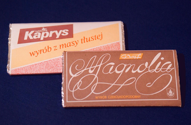 Chocolate-like products. Upper one is titled 'a greasy mass product', photo by Adam Golec / Agencja Gazeta