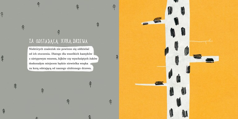 Książka dla dzieci "Skrytki", projekt: Agata Królak, producent: Wydawnictwo Ładne Halo