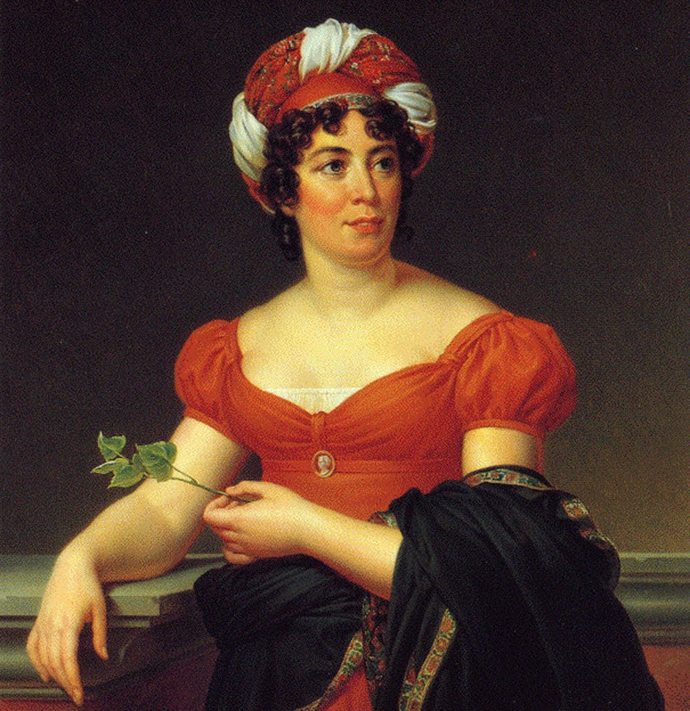 François Pascal Simon Gérard, "Portrait of Madame de Staël", 1810, oil on canvas, photo: University of Texas Libraries