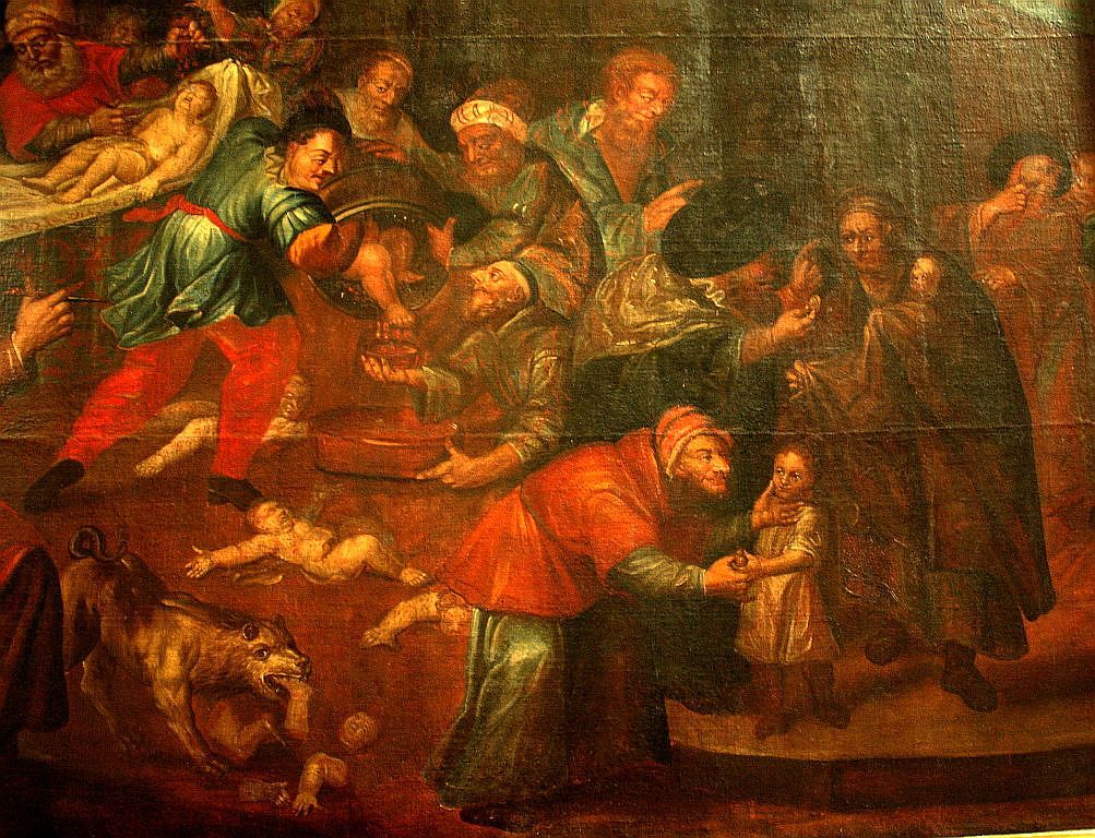 Одно из самых знаменитых изображений «кровавого навета», Кафедральный собор в городе Сандомир; источник: Wikipedia