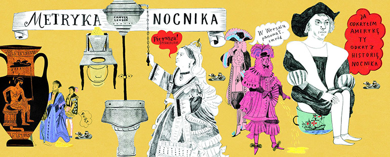 Ilustracja z książki Iwony Wierzby i Marianny Sztymy "Metryka nocnika", fot. materiały promocyjne wydawnictwa Albus