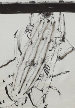 Tadeusz Brzozowski, Regent dynda 1981 drawing ink, cardboard; 73x51 cm, courtesy of aTAK Gallery