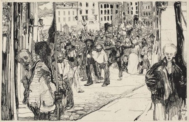 Витольд Войткевич «Демонстрация 1905 года», источник: Варшавский национальный музей