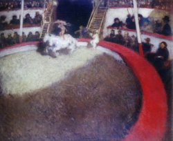 Cyrk w Paryżu 1910, olej, tektura dzięki uprzejmości Muzeum Narodowemu w Krakowie