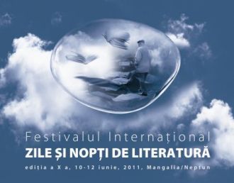 Plakat promujący festiwal literacki "Dni i Noce Literatury" w Rumunii