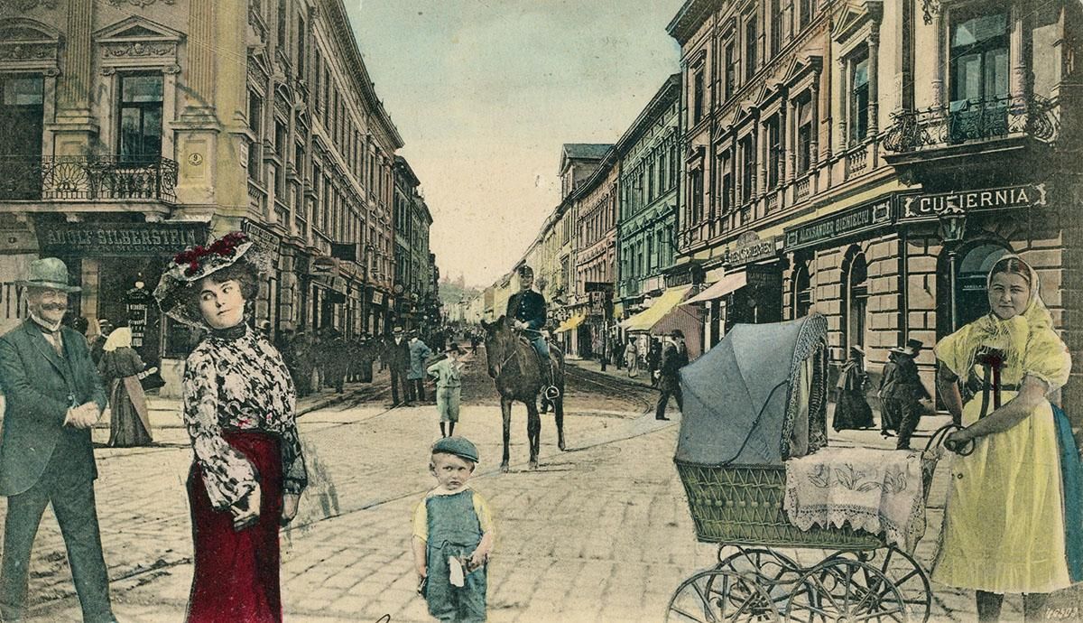 Ulice Lwów, Sykstuska i Lwów, 1904, fot. Narodowa Biblioteka Cyfrowa Polona