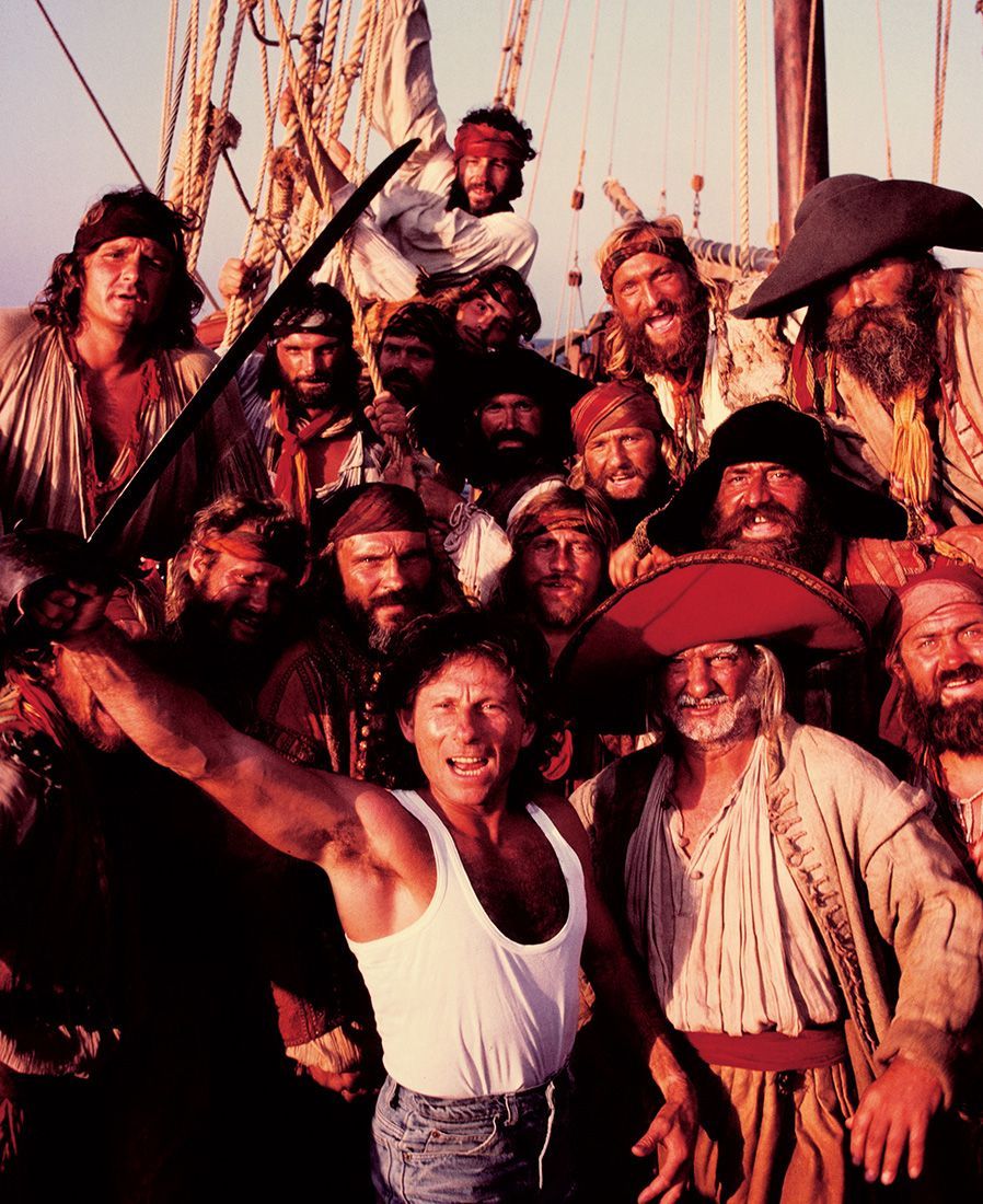 Roman Polański na planie filmu "Piraci", reżyseria: Roman Polański, 1985, fot. Juergen Vollmer/Popperfoto/Getty Images)
