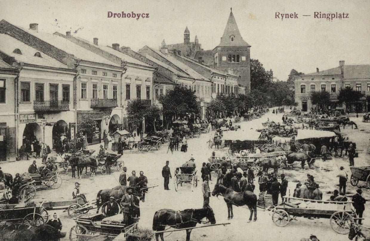 Rynek w Drohobyczu, 1920, fot. Polona.pl 