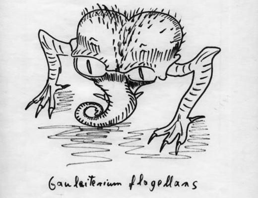 Stanisław Lem, "Gauleiterium Flagellans", rysunek, fot. http://english.lem.pl