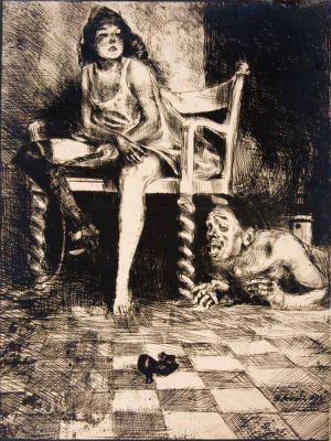 Бруно Шульц, «Бестии», (Бестия), 1921, клише-верр на бумаге, 22,7 x 17,1 см, фото: Краковский национальный музей