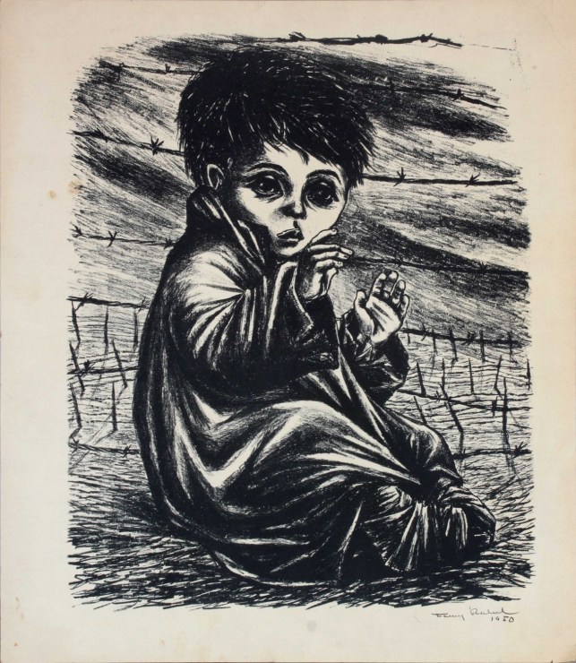 Fanny Rabel, "Żydowskie dziecko litografia", z kolekcji Palomy Woolrich