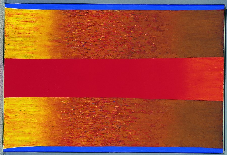 Stefan Gierowski, Obraz DCXLI, 1991, oil on canvas, 135 x 200 cm, from the collection of the National Museum in Wrocław, photo: National Museum in Wrocław photography studio