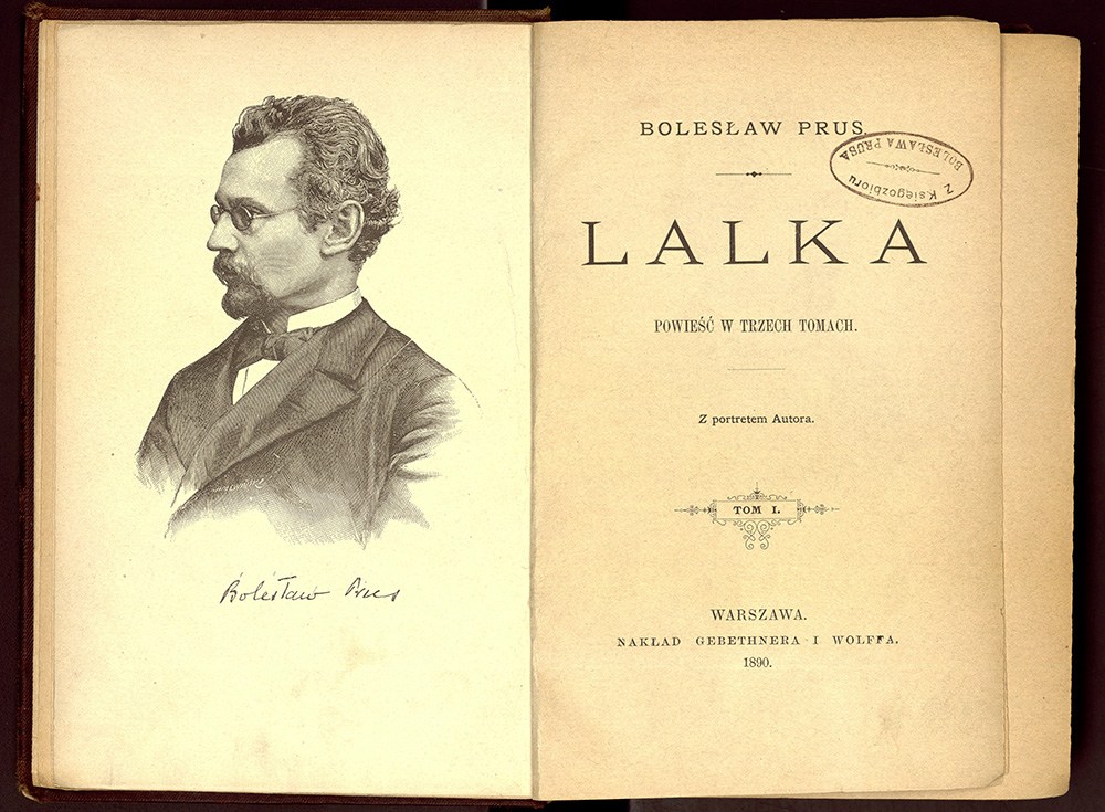 Strona tytułowa książki "Lalka" Bolesława Prusa, Gebethner i Wolff, 1890, Warszawa, fot. Cyfrowa Biblioteka Narodowa Polona