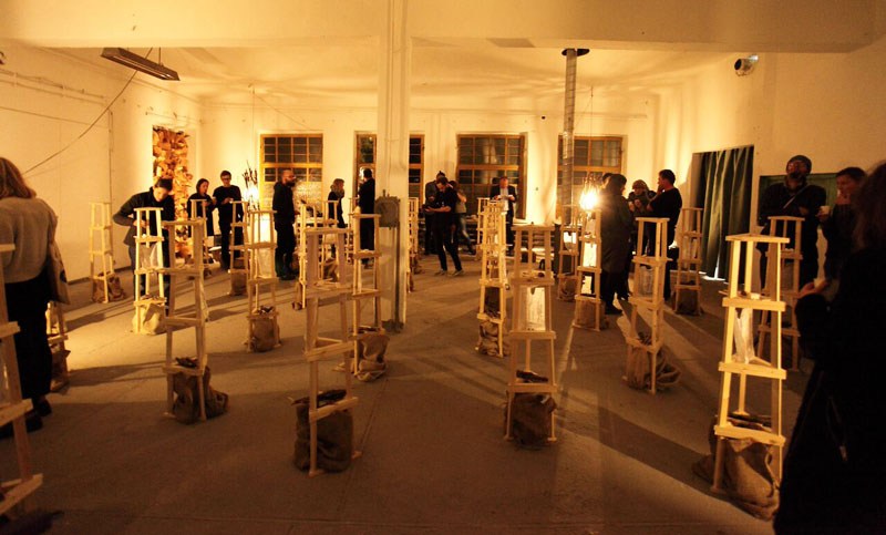 Forest Installation, a multisensory dinner for 32 people prepared by Food Think Tank, photo: Jędrzej Stelmaszek