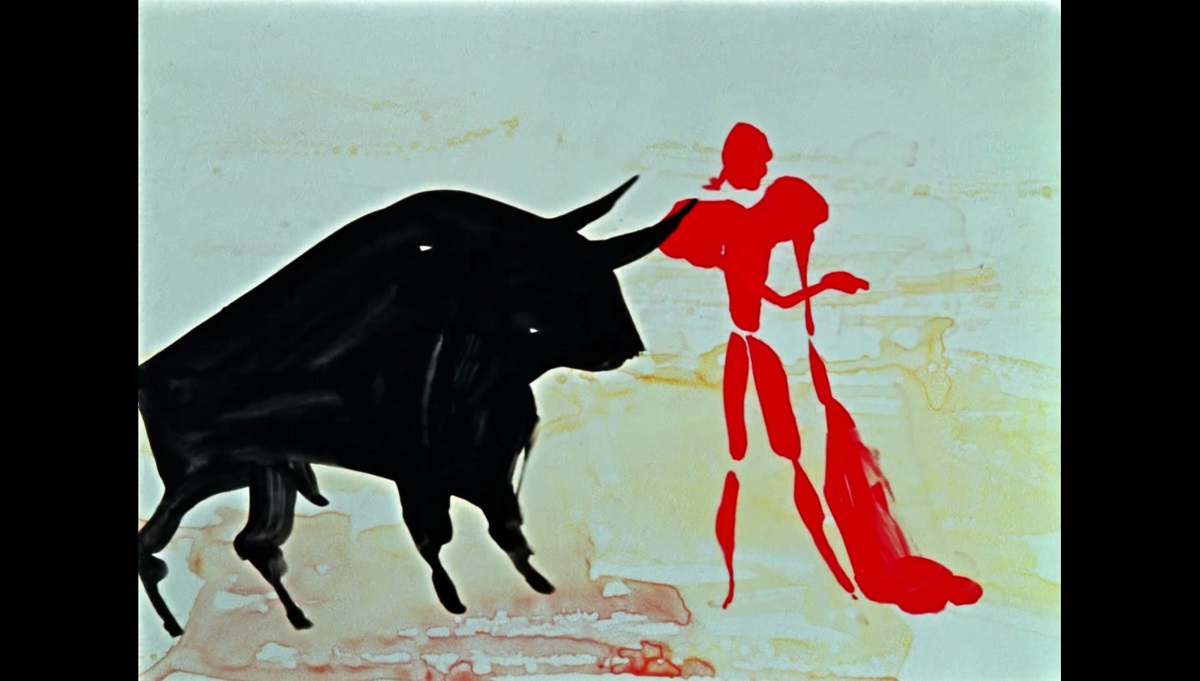 《紅與黑》動畫電影的劇照，導演：維托爾德·基耶什，1963年，提供：小模型電影工作室