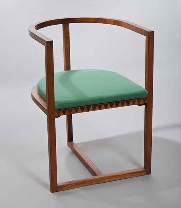​Karol Tichy, Armchair from bedroom furniture set, made in the workshop of Andrzej Sydor in Krakow, 1909, collections of the National Museum in Warsaw. Photo: Michał Korta
