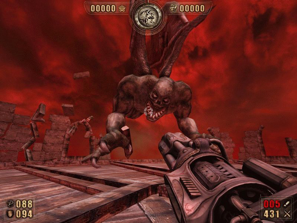 Spectacular boss fight in Painkiller