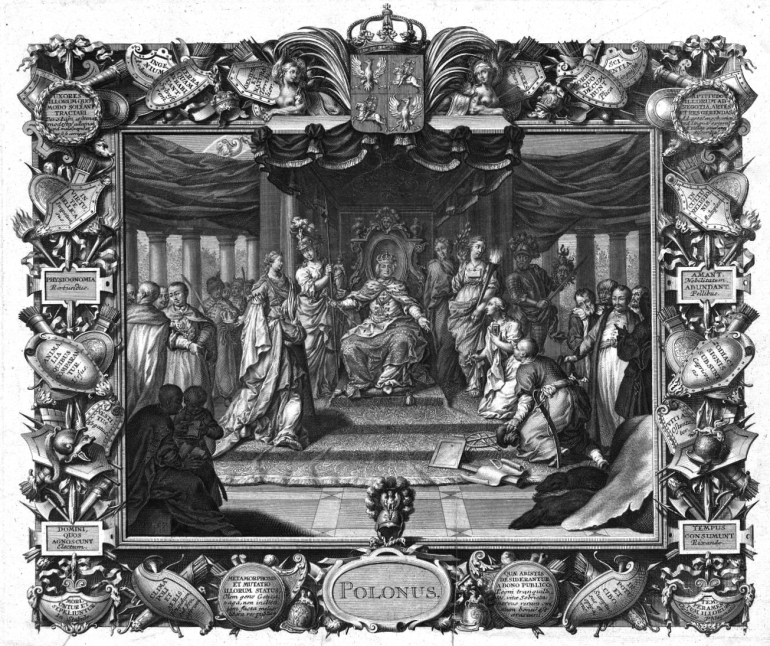 Аллегория поляков из серии «Laconicum Europae Speculum» Пауля Иоганна Деккера, 1737, фото: Wikimedia